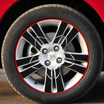 

80 pcs 3D Carbon Fiber Car Wheel Hub Stickers Rim Sticker Decoration Special Per Set For Peugeot 3008 Car-Styling