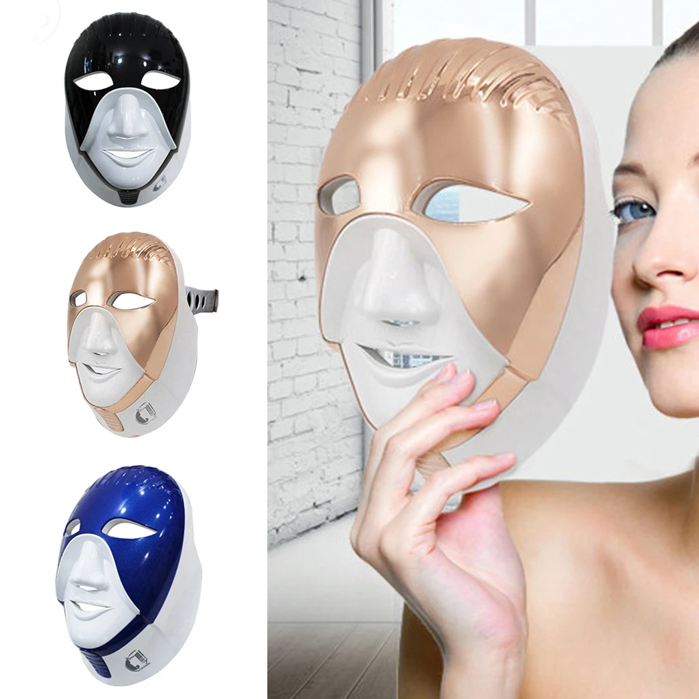 

SemimeseiHOT 8 Colors LED Light Photon Anti-Wrinkle Facial Neck Mask Wrinkle Acne Removal Skin Rejuvenation LED Face Mask