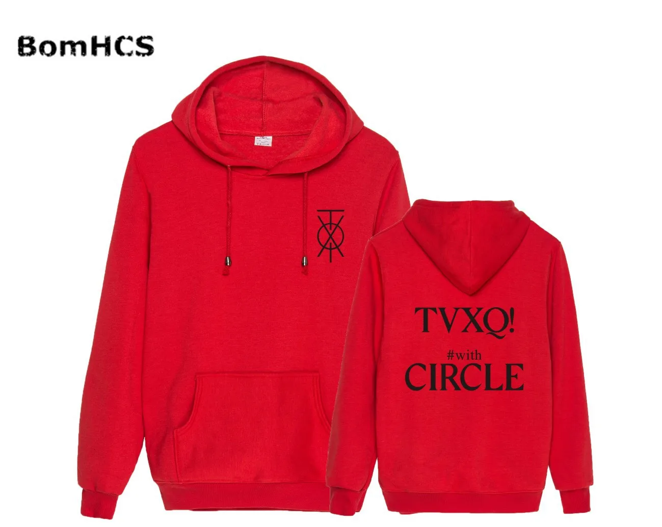 BomHCS Kpop TVXQ хлопковые пуловеры с капюшоном спортивные топы унисекс принтом верхняя
