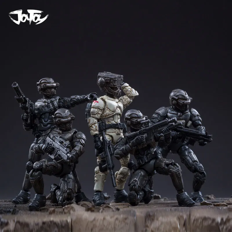 Экшн фигурка JOYTOY 1/25 солдаты (5 шт./компл.) Коллекционная модель обсидиановой