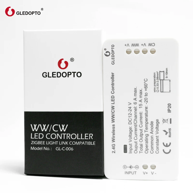 GLEDOPTO ZIGBEE мост светодиодный контроллер ww/cw лента с диммером DC12/24 V zll Стандартный