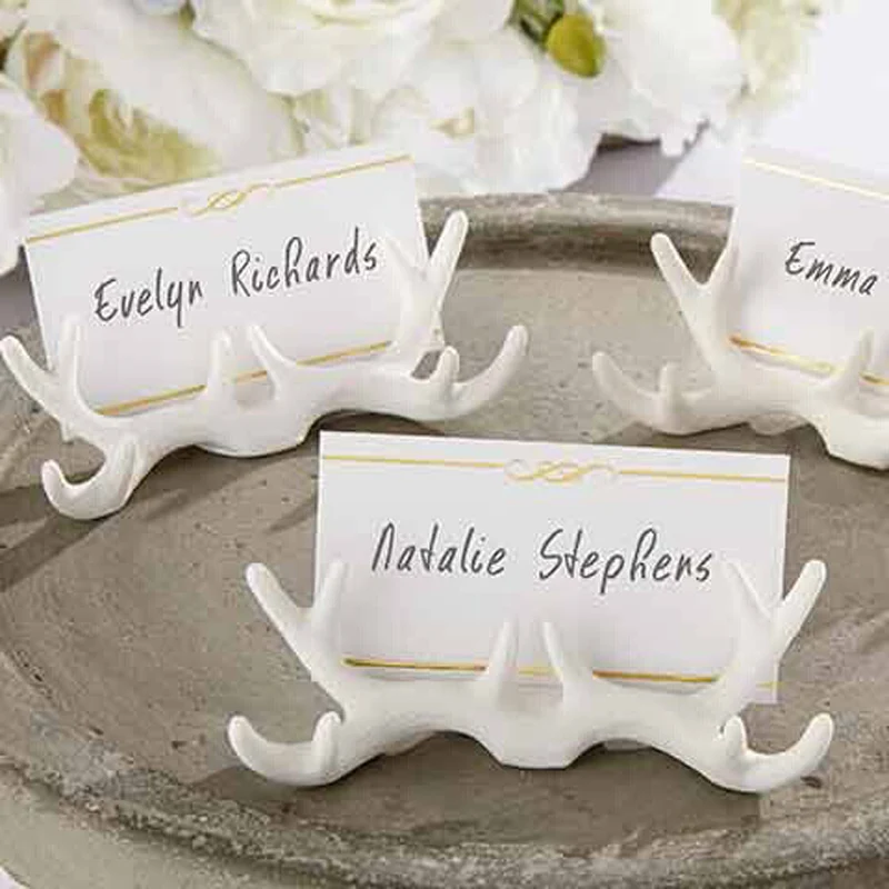 New Arrival Wedding Decoration Resin Antler Place Card Holder Table