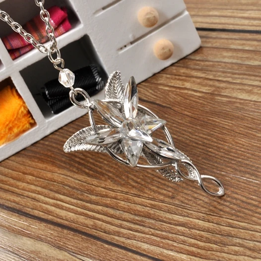 

Arwen Evenstar Pendent Movie Jewelry Crystal Twilight Star Silver Pendent Torque women fashion jewelry