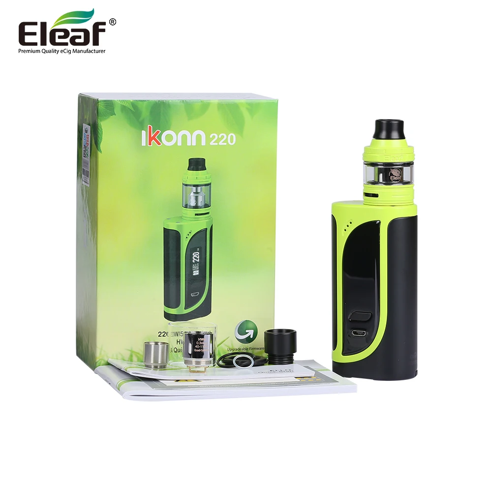 Eleaf iKonn 220 с 2 мл Элло атомайзер бак 220 Вт коробка мод HW3 HW4 катушка голова электронная сигарета испаритель