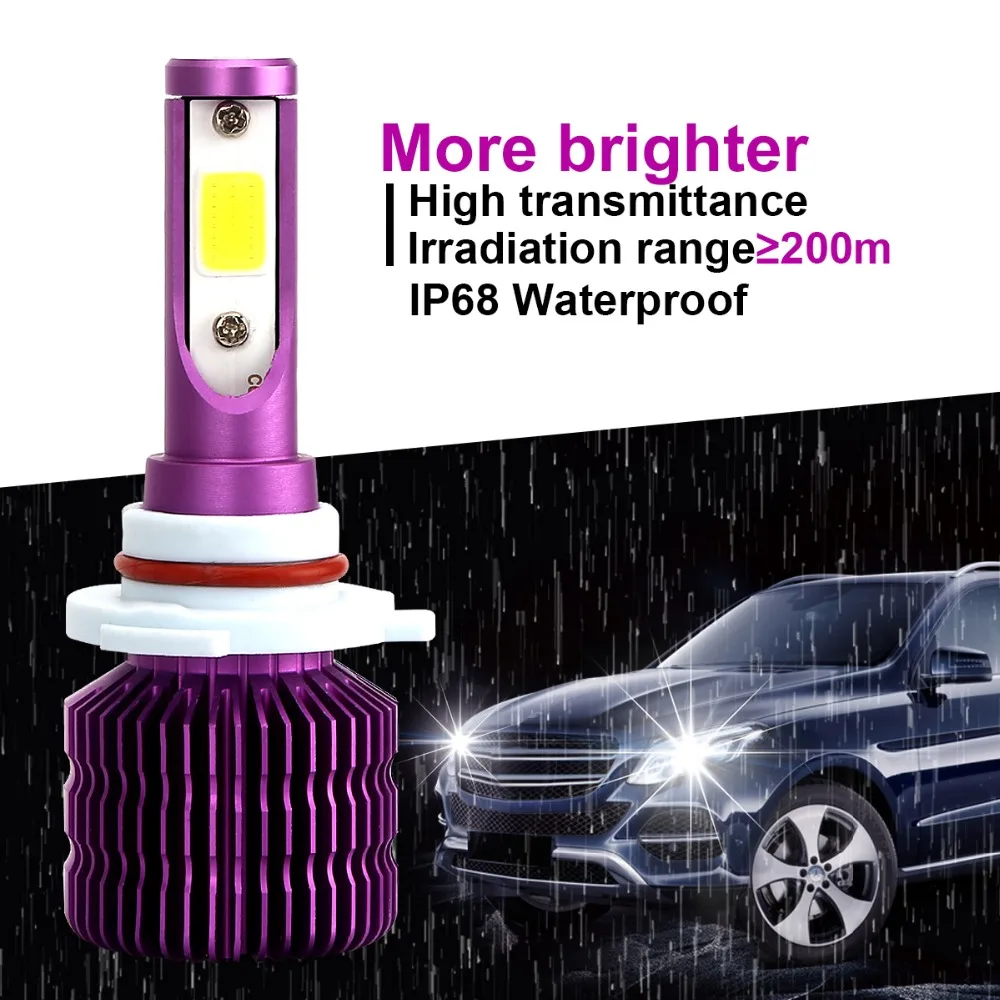 2pcs Car LED Headlight Bulbs H7 12V 45W COB H4 H1 H11 H3 Lamps 9005 9006 fog lights For Cars 24V | Автомобили и мотоциклы