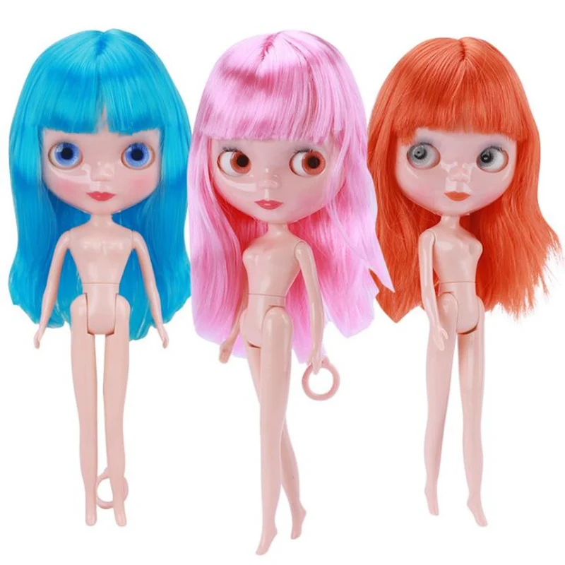 31 см, кукла Nude Blyth, модное платье, шарнирные куклы, BJD для девочек, цветные волосы, сделай сам, макияж, куклы, игрушки для девочек 1/6, игрушки DIY