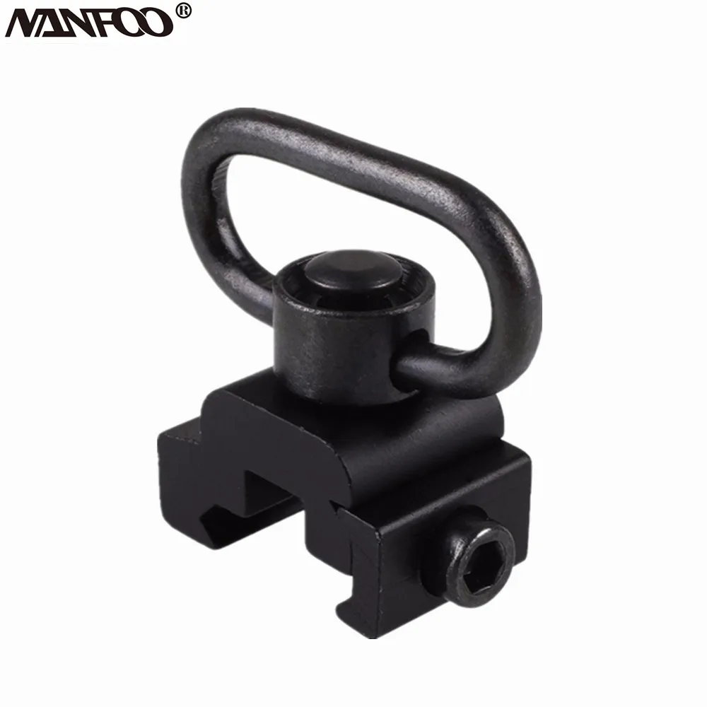 1pc Aisfort Hunting 20mm Rail Sling Swivels Quick Release Detach QD