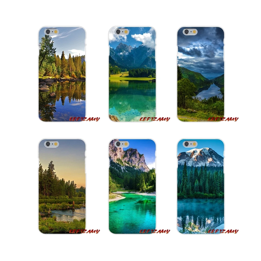 Koop Lake bos natuur landschap die Slanke Siliconen telefoon Case Voor Sony Xperia Z Z1 Z2 Z3 Z4 Z5 compact M2 M4 M5 E3 T3 XA Aqua