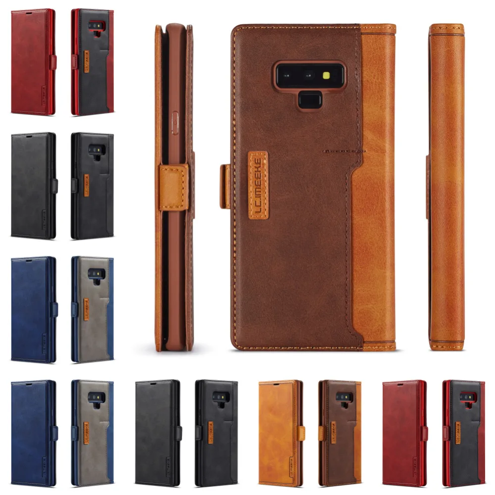 

Flip Book Wallet Phone Case Cover For Samsung GalaxiNote 10 Note 10 Pro S10 S9 S8 Plus Note 9 S10e Fundas Coqu