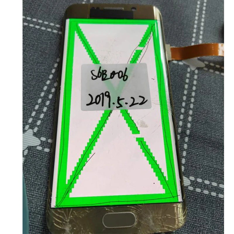 

Little Black Dot Broken LCD Screen Digitizer with Frame Full Assembly For Samsung Galaxy S6 edge Regeneration - Only One