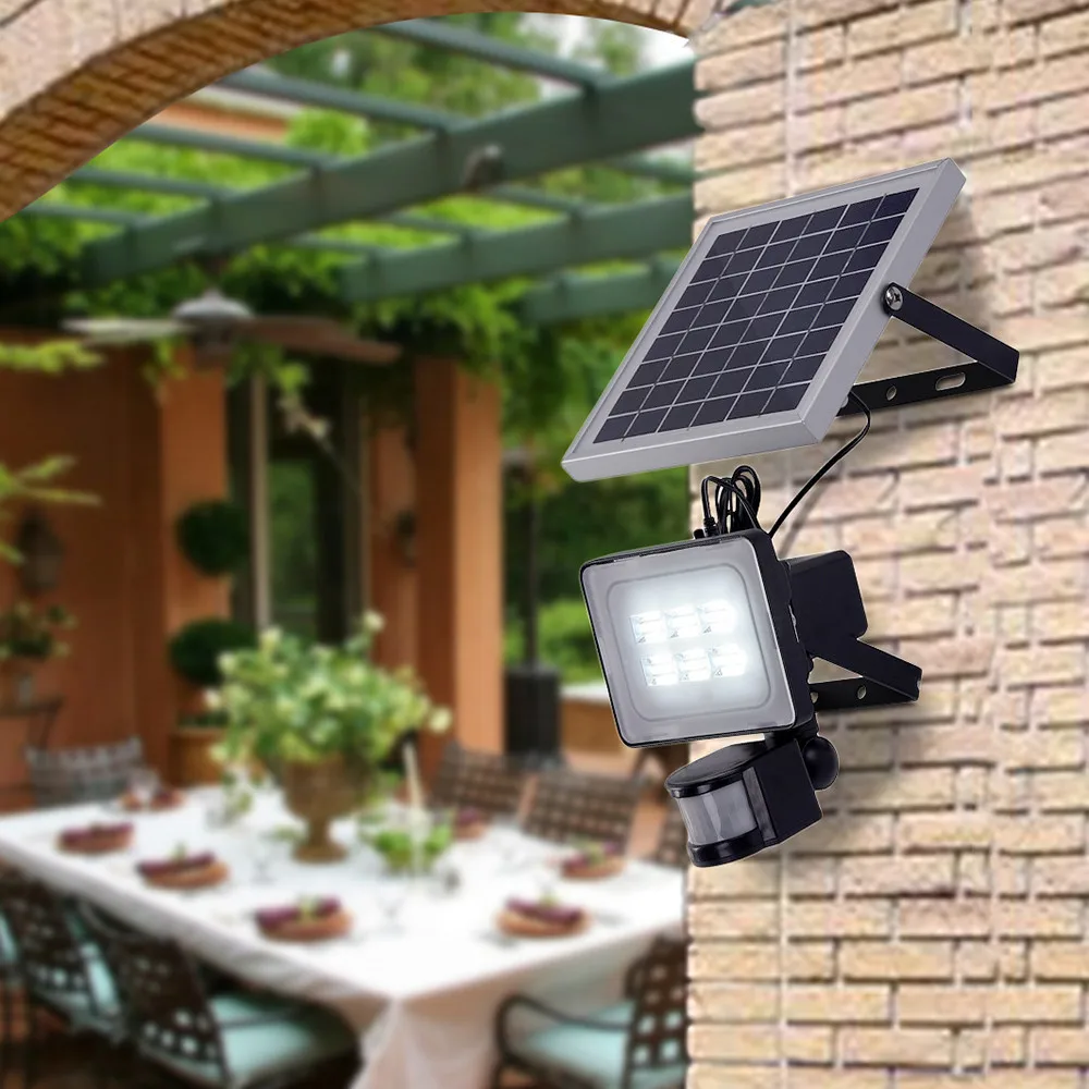 Conduziu a Luz de Inundação Sensor de Movimento Parede do Jardim ao ar Holofote à Prova Lâmpada Solar 50w 12v Pir Sentido Holofotes Ip65 Livre d' Água 10w 20w 30w 6 de Movimento Sentido Holofotes IP65 Parede Do