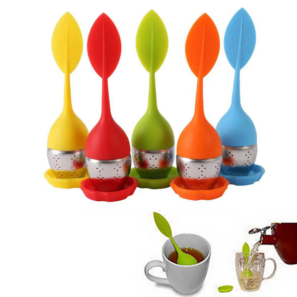 Creative Silicone Tea Infuser Leaves Shape Silicone Teacup Make Tea Bag