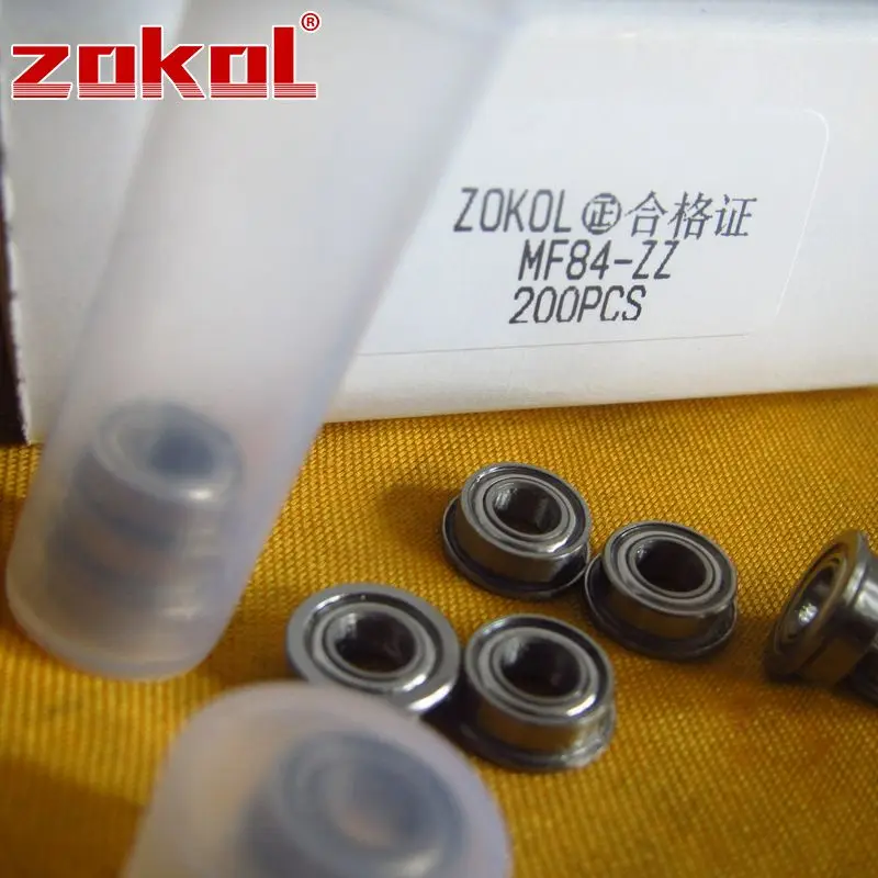 Подшипник ZOKOL MF84 ZZ фланцевый подшипник MF84ZZ с глубоким желобом шаровой 4*8 (9 2) * 3 мм