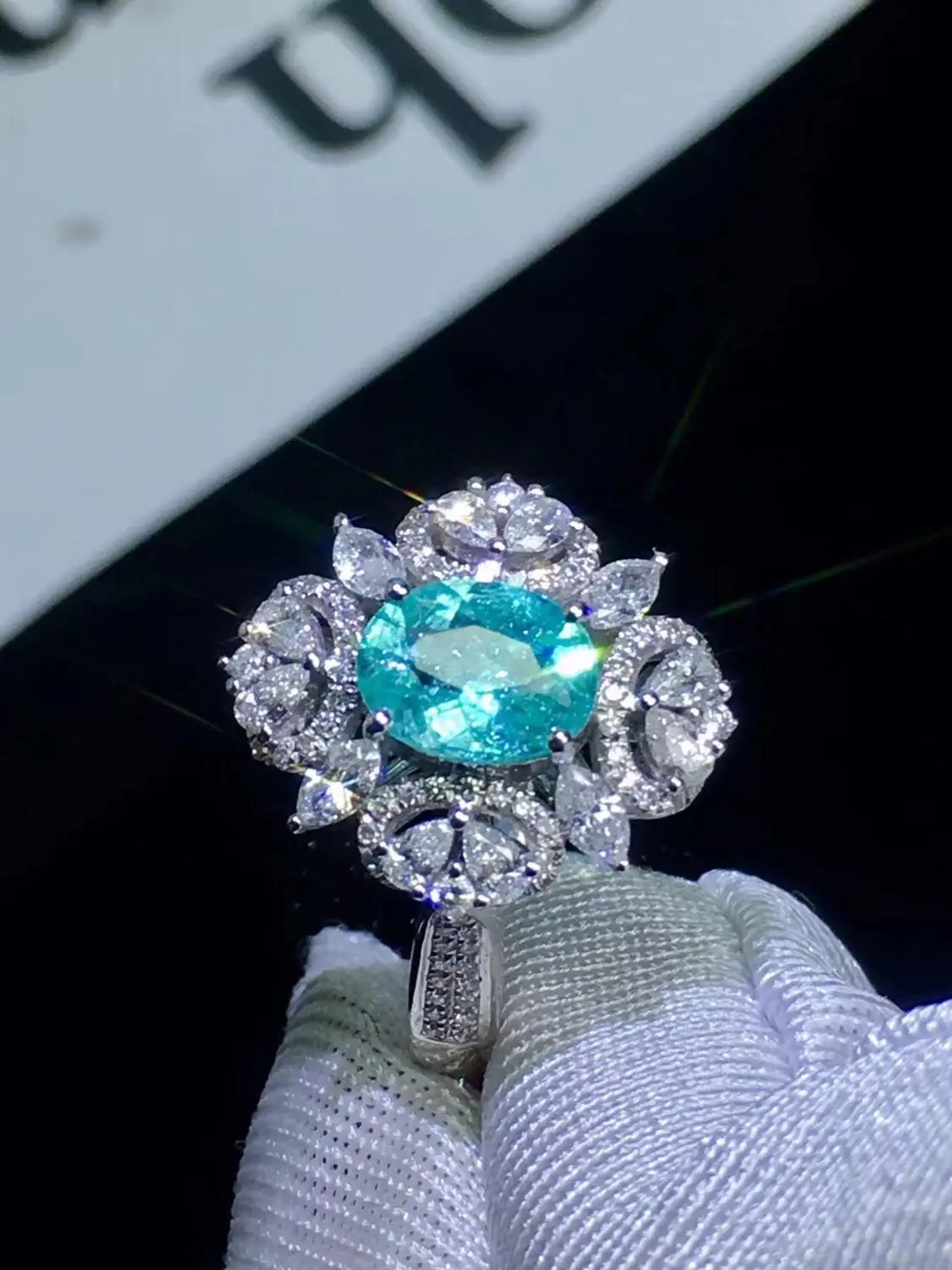 Paraiba турмалиновый кулон, чистое золото 18 К, ювелирные изделия, настоящий Paraiba турмалин, драгоценный камень 0.91ct AGL сертификат, кулон, ожерелья