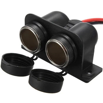 

Twin Socket 12V Waterproof ATV Car Truck Dual Power Port Cigarette Lighter Power Adapter Hot Sale