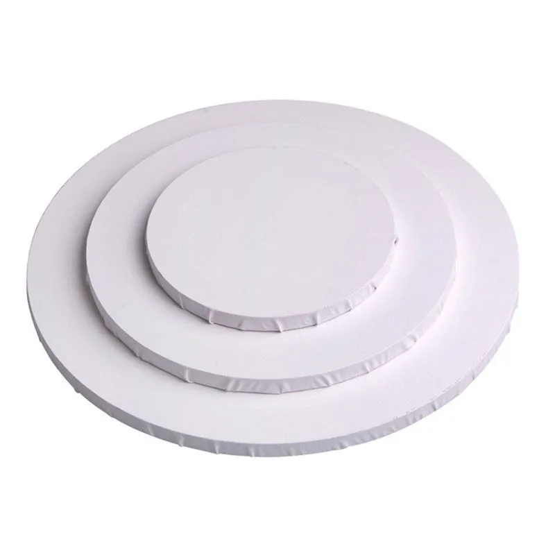 

Useful White Blank Panels Round Canvas Board Wooden Frame Art Artist Acrylic Oil Painting Blank Canvas Art Tool 40/ 30/20cm