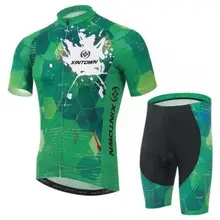 XINTOWN Новинка для мужчин Велоспорт Джерси наборы зеленый велосипед Топ велосипедная Одежда Костюмы Одежда для велоспорта Рубашки mtb Gar Мужская футболка