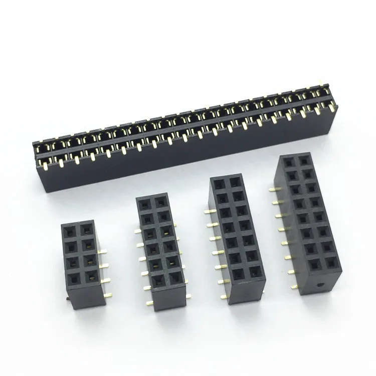 Smt 2 54mm Double Row Female Breakaway Pcb Board Pin Header Socket Connector Pinheader 2 2 3 4