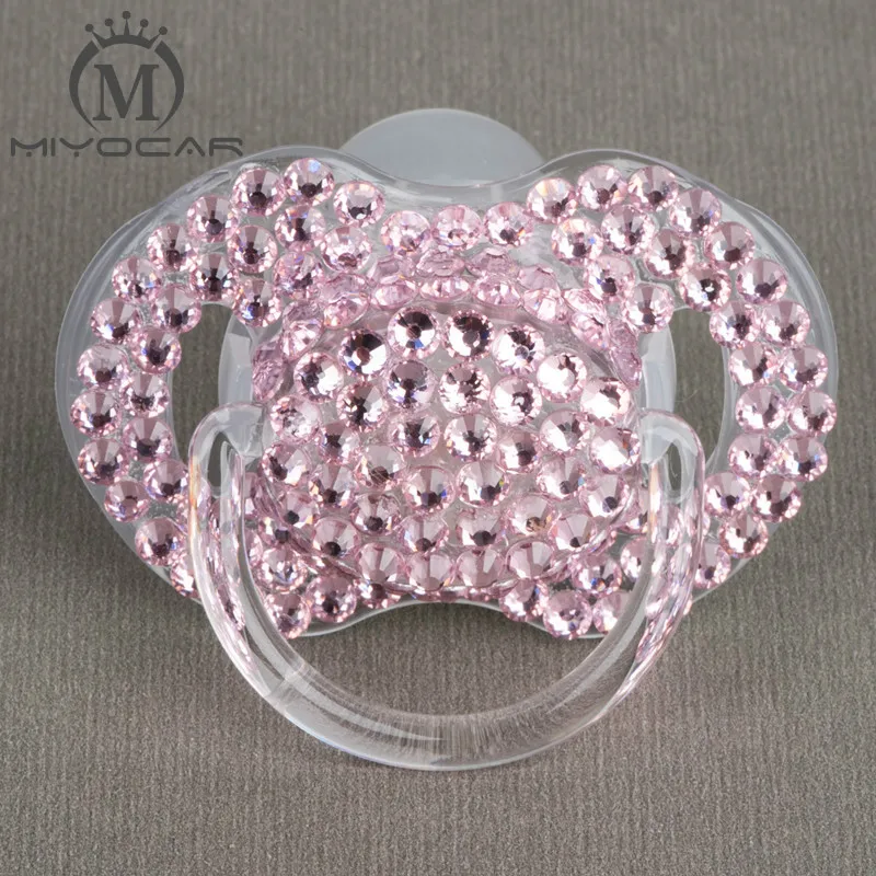 Miyocar Artesanal Brilhante Cristal Strass Bebê Chupeta - Mamilos Manequim Cocka & Clipes 4 Cor 10 Mamãe e Bebê