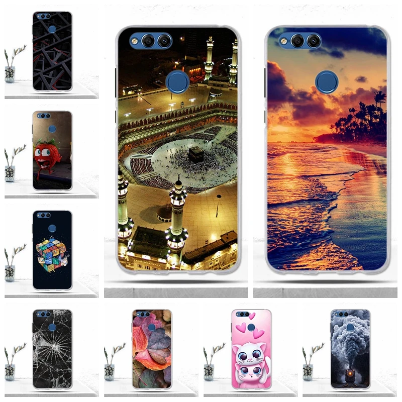 TPU Case for Huawei Honor 7X bumper Cover Silicone Soft Cute Printing Honor7X Coque Phone |