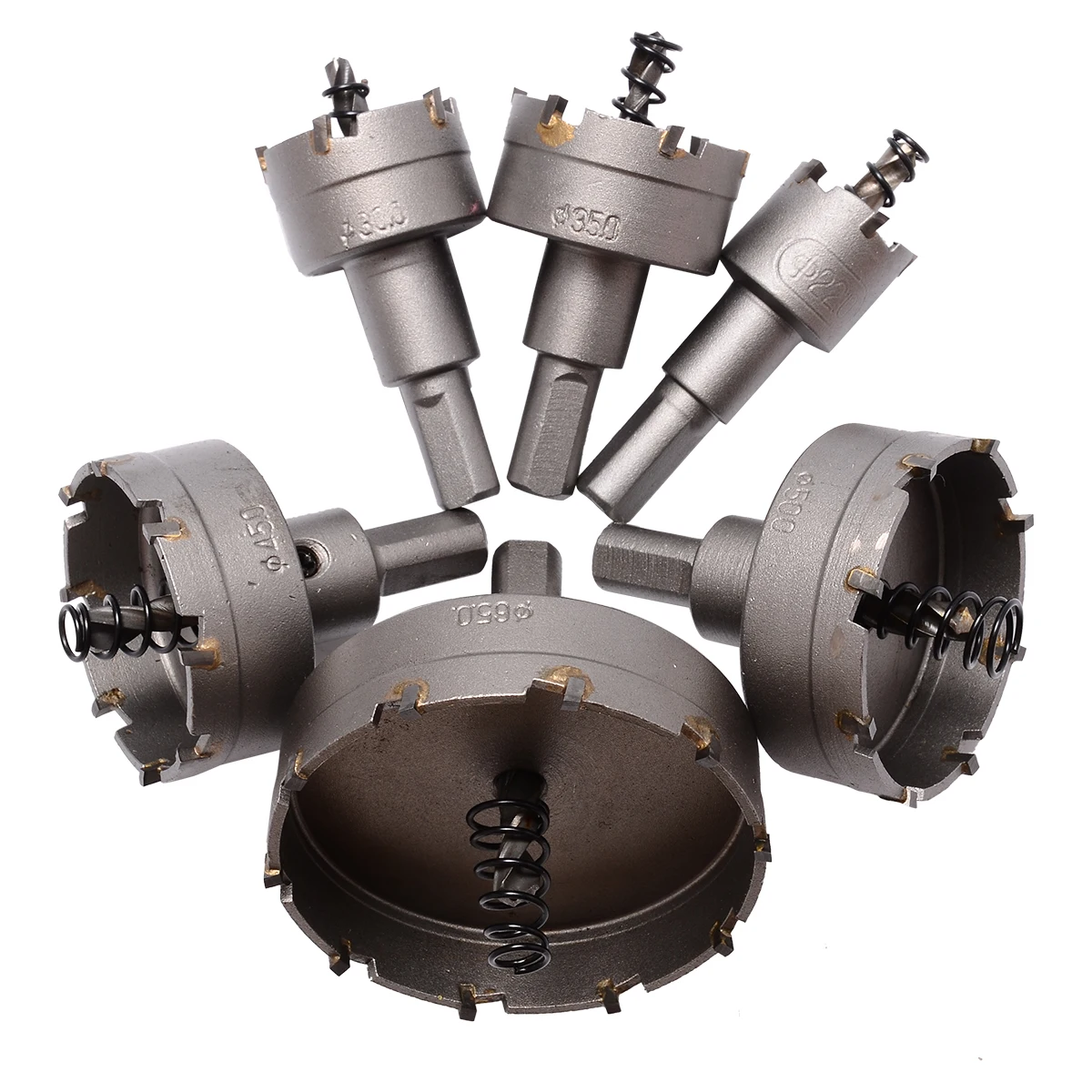 6Pcs Carbide Tip Stainless Steel TCT Drill Bit Set Hole Saw Cutter Alloy Tool For Thick Steel Plates Cast Iron Stainless Steel 6Pcs Carbide Tip Stainless Steel TCT Drill Bit Set Hole Saw Cutter Alloy Tool For Thick Steel Plates Cast Iron Stainless Steel