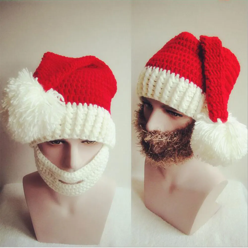 Папа Рождество Борода шляпы рождественские украшения взрослые обычные рождественские шляпы Санта-Шапки, детские головные уборы для Chiristmas вечерние партии реквизит