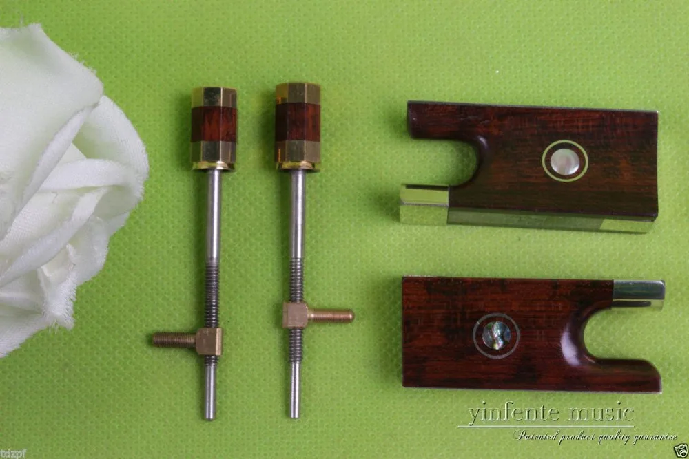 violin bow parts,2 set SnakeWood violin bow frog Top grade eyes inlay