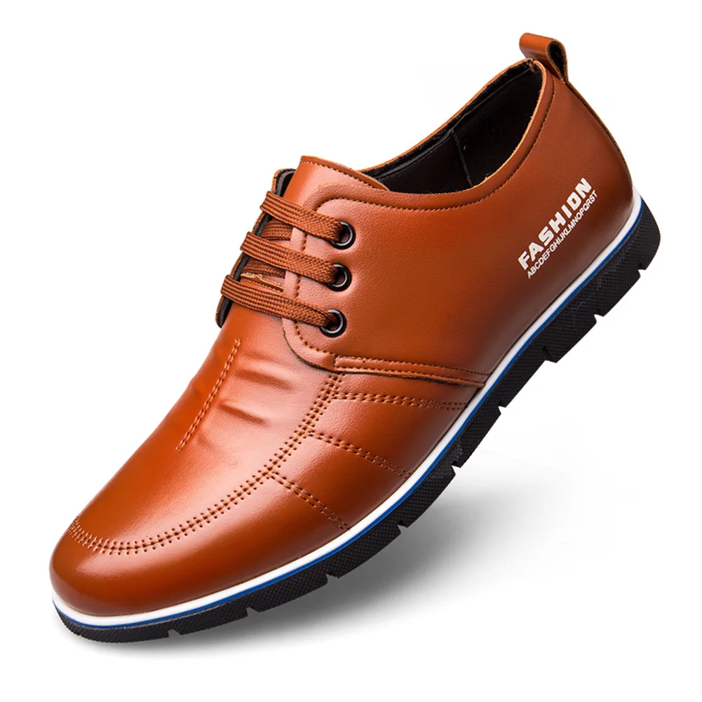 Британская дышащая мягкая Повседневная Базовая обувь; сезон весна-осень; Мужская обувь из микрофибры на шнуровке в деловом стиле; удобная Уличная обувь для вождения
