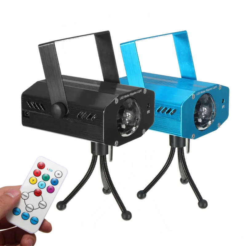 

12W LED RGB Spot light Stage Light Club DJ Disco Laser Lamp Water Wave Ripple Effect Stage Lighting Show Voice Contro Remote