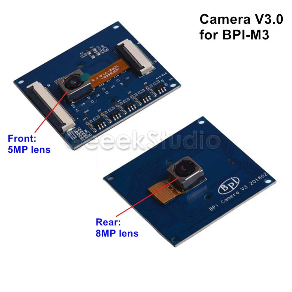 

Banana Pi M3 camera with 8MP+5MP lens BPI-M3 camera module with OV8865 - 8 mega pixel & OV5640 - 5 mega pixel