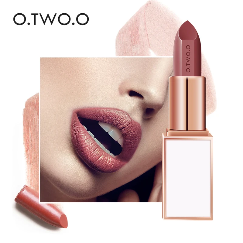 

O.TWO.O New Sexy Makeup lipstick 20 color Non drying Semi matte Moisturizing Lip Stick Long Lasting Waterproof Metalic lipstick