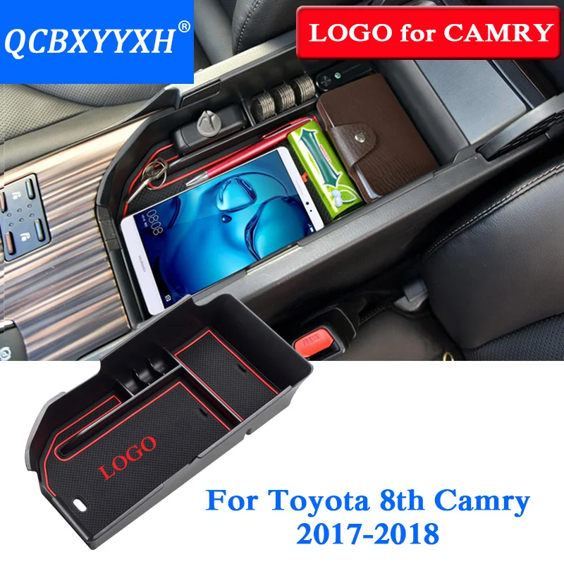 QCBXYYXH для Toyota 8th Camry 2018 автомобилей для укладки Центр окно консоли Подлокотник хранения охватывает аксессуары для украшения интерьера