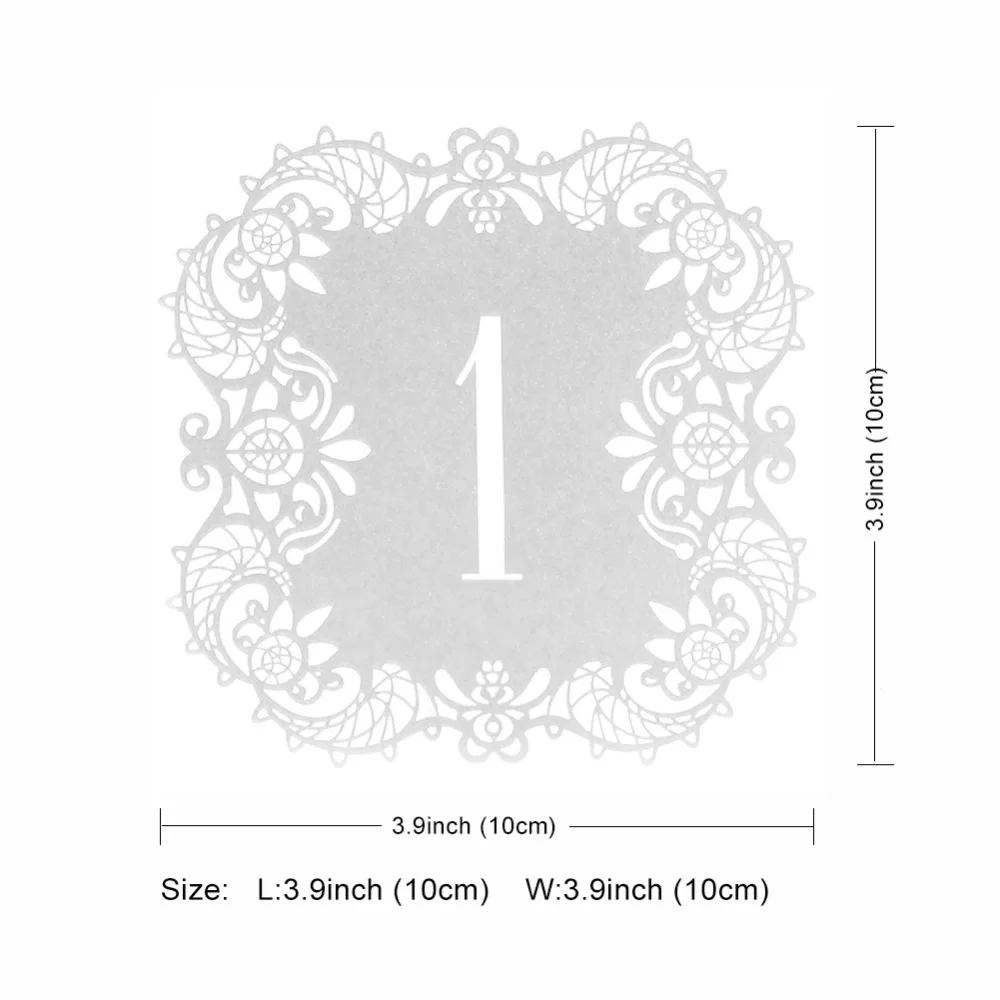 10 шт./компл. номер свадебного стола настольная игра карты полые лазерной резкой и номера карт Винтаж Свадебные украшения для праздника вечерние поставки от 1 до 10 лет
