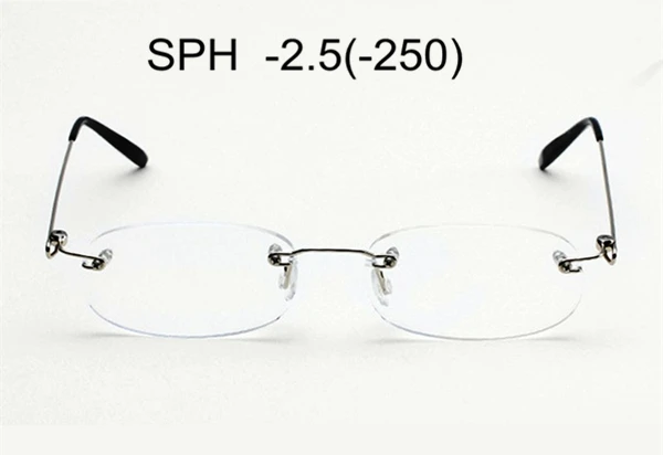 SPH-1-1,5-2-2,5-3-3,5-4 Женские очки без оправы для близорукости с диоптриями брендовые дизайнерские очки для близоруких UF30 - Цвет оправы: -2.5 (-250)