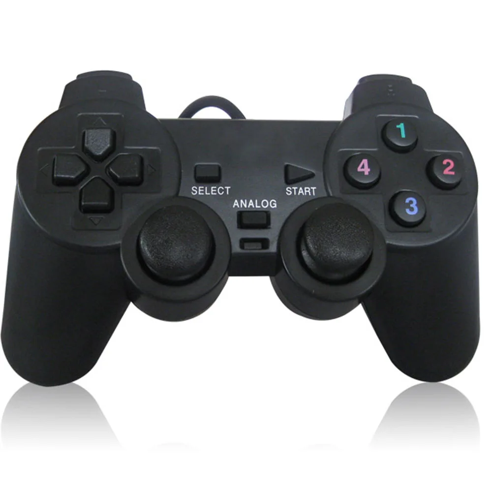 Проводной геймпад игровой контроллер USB игровой джойстик управления для ПК компьютера ноутбука геймера черная игровая консоль мальчик подарок