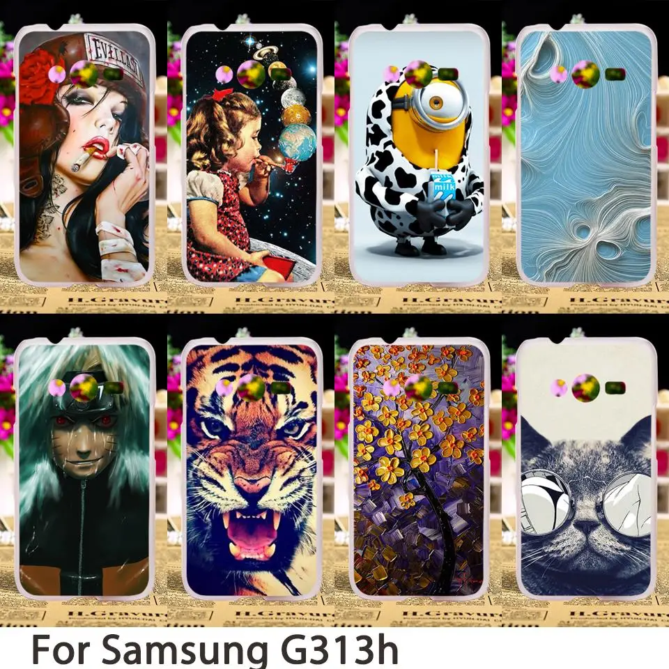 

TAOYUNXI Soft Phone Cases For Samsung Galaxy ACE 4 NXT G313 G318H G313H Ace 4 Lite Case Flowers Hard Back Cover Skin Sheath Bag