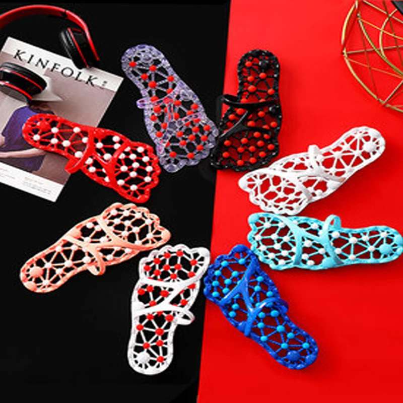 

Women's Summer Leaky Massage Slippers Leisure Indoor Bathroom Home Shoes Women Slides Beach Flip Flops Health Flat House Sandals