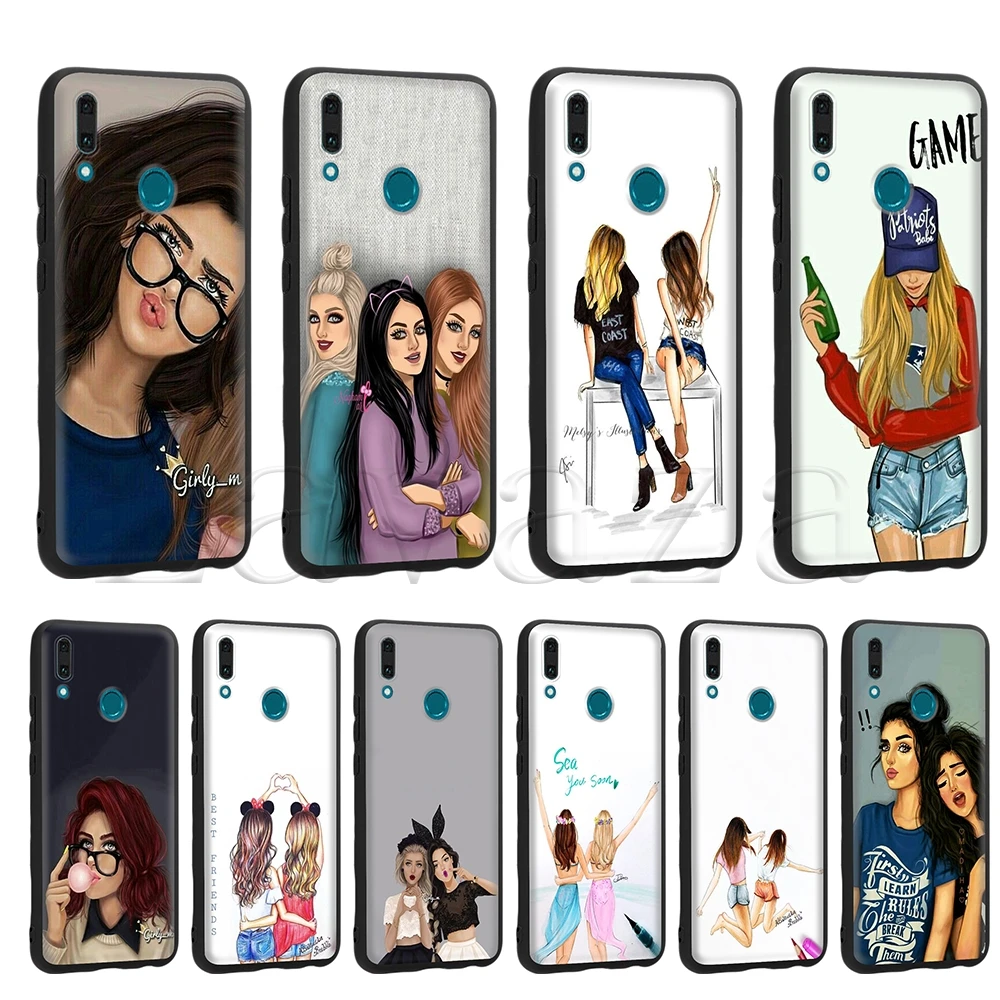 

Lavaza Girls Brunette Blonde Best Friends BFF Case for Huawei Mate 20 Honor Note 6a 7a 7c 7x 8c 8x 9 10 Nova 3i Lite Pro Y6 2018