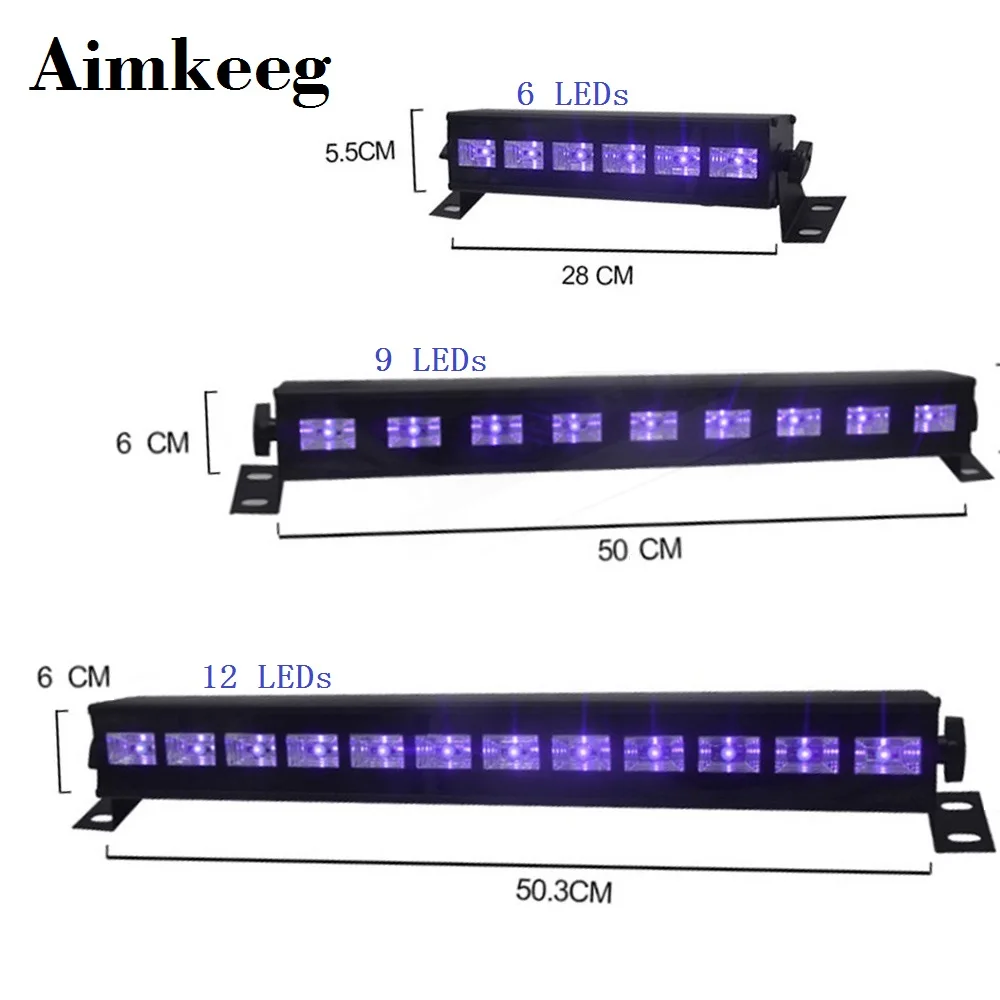 6LED 9LED 12LED Disco УФ черный огни DJ 36 W Пар лампа партии Рождественский бар свет лазерный
