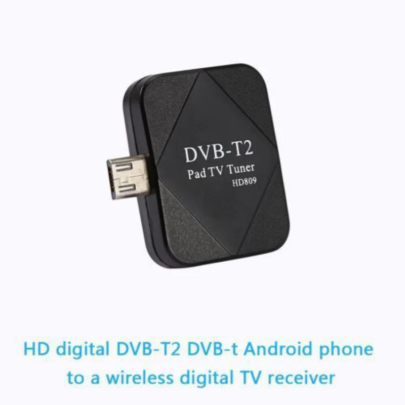 Mayitr 1pc DVB-T2 Micro USB Dongle Digital HD TV Tuner Receiver + 2 Antenna Kits For Android Phone