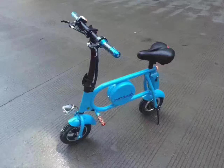 Top 2017 High Quality 10 inch 4 Color Mini Electric Folding Instead Of Walking Bicycle Intelligent Electric Bicycle 2
