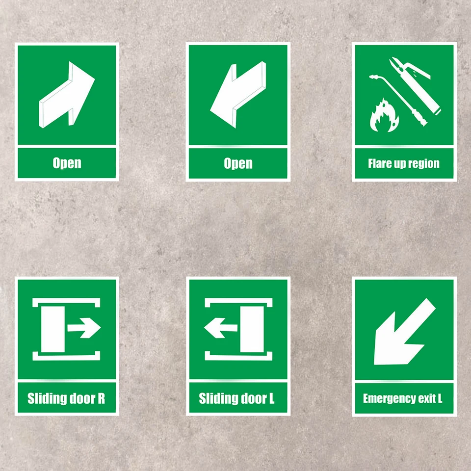 Green Fire Sign Stickers Emergency Exit L For Walls And Floors Open Warning Safety Sign Stickers 15x20cm 1pc Sliding Door R Signs Acrylic Sticker Removerstickers Band Aliexpress - blackgreen exit signs flashing signs roblox