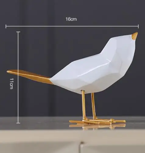 Геометрический смолы ремесло птица Статуэтка Статуя офисные украшения скульптура украшения дома интимные аксессуары скульптура птицы escultura - Цвет: 1
