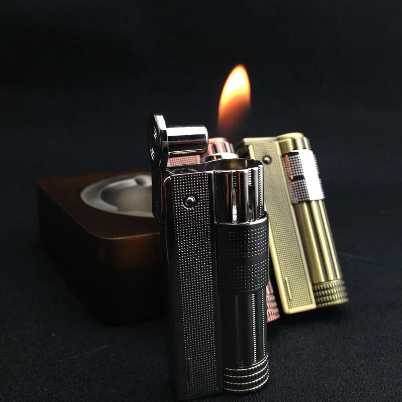 (New Lighter No Fuel) Vintage Genuine 530 Stainless Steel Old Gasoline