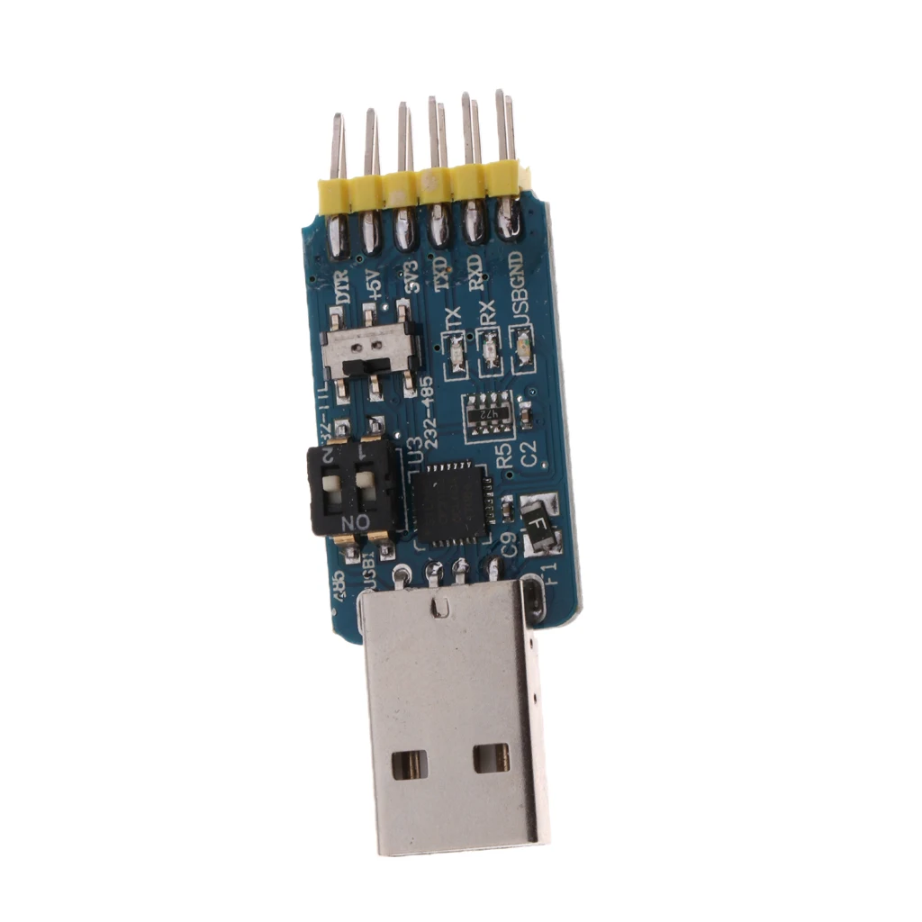 6-в-1 USB2.0 для ttl/UART/RS485/RS232/CP2102 модуль последовательного преобразователя постоянного тока