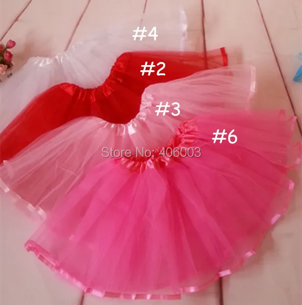 

white pink red baby summer 2layer tulle skirts kids ballet tutu skirt