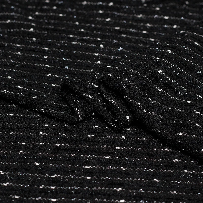 Перламутровый шелк японский вязаный твид шерсть стиль Эластичные материалы для одежды осеннее платье DIY одежда ткани