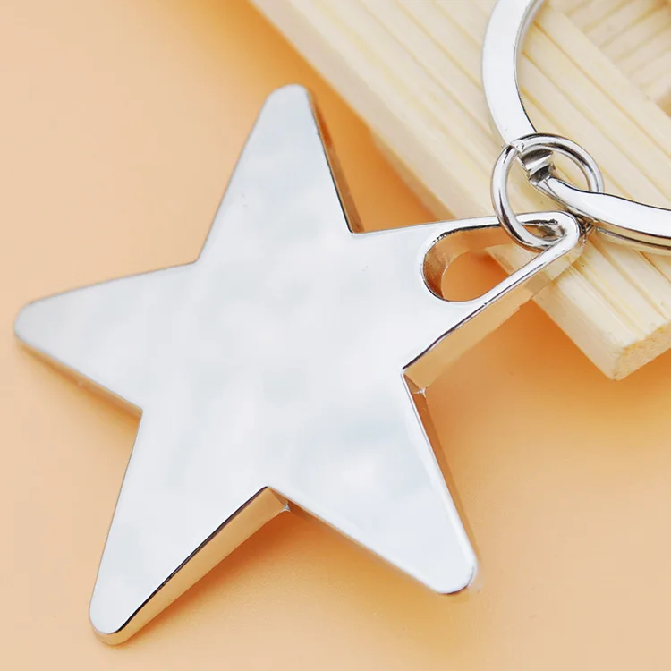 five pointed star keychain keyring Zinc Alloy Star Shaped Keychains
