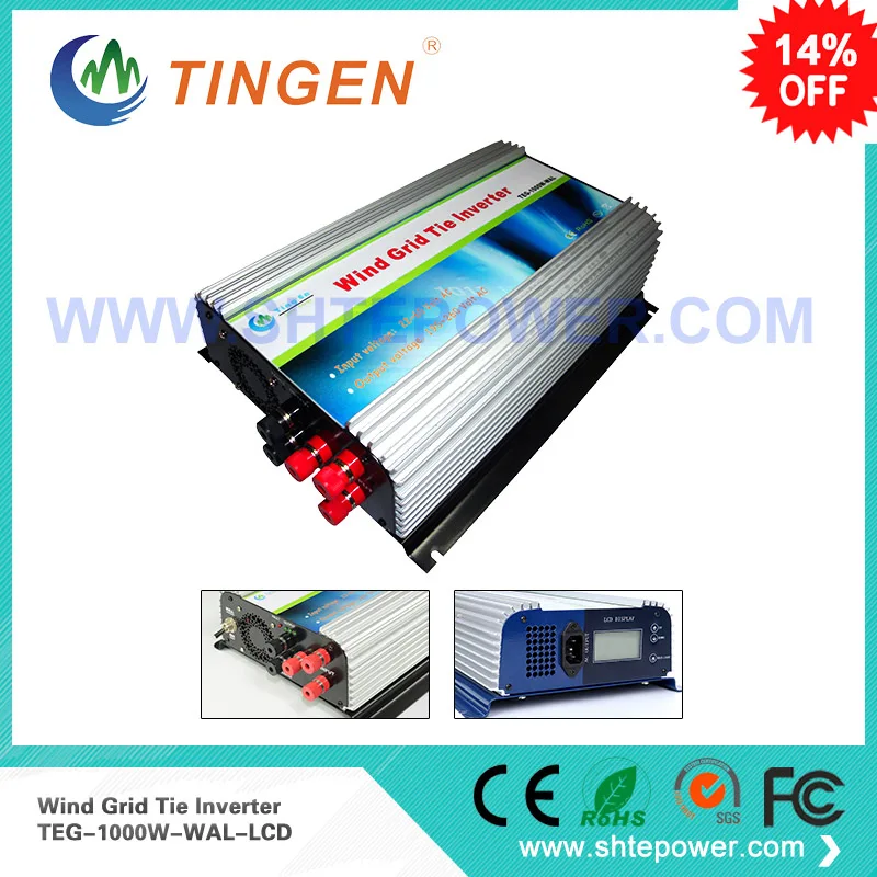 

1000w grid tie power inverter 1kw for the wind turbine generator 3 phase ac input 22-60v with dump load resistor function
