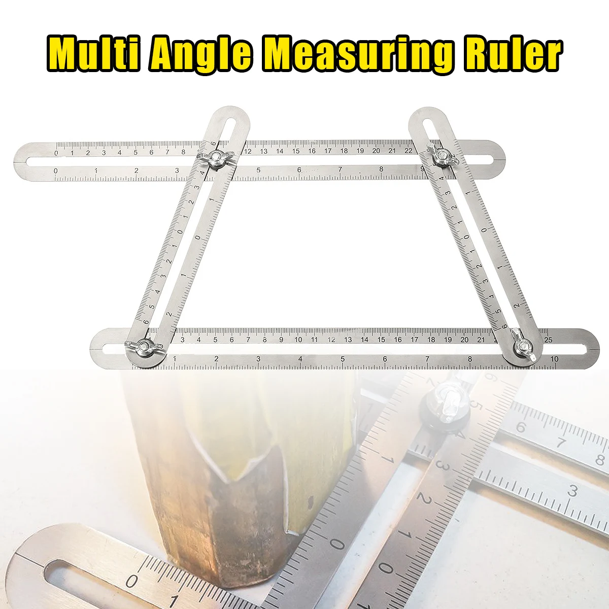 Мультиугловая линейка Из Нержавеющей Стали Угол транспортир 4 Складной угол измерительный инструмент-шаблон плитка пол измерительный инструмент по дереву